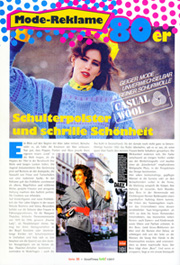 Modereklame der 80er.